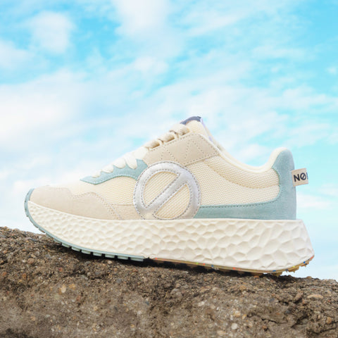 CARTER JOGGER - BLANC CASSE/BLEU CIEL/ARGENT - Image principale