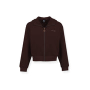 WILLO ZIP HOODIE W - MARRON
