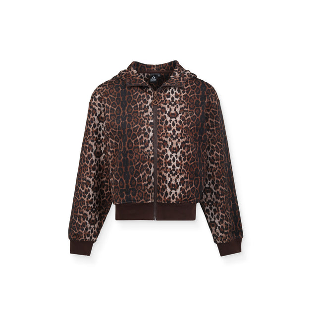 Willo Zip Hoodie - Marron/Imprimé Léopard - Image principale