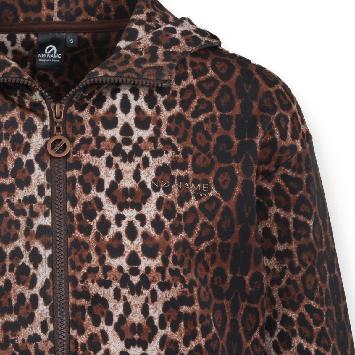 Willo Zip Hoodie - Marron/Imprimé Léopard