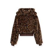 CARTER JACKET W - BLANC CASSE/IMPRIME LEOPARD