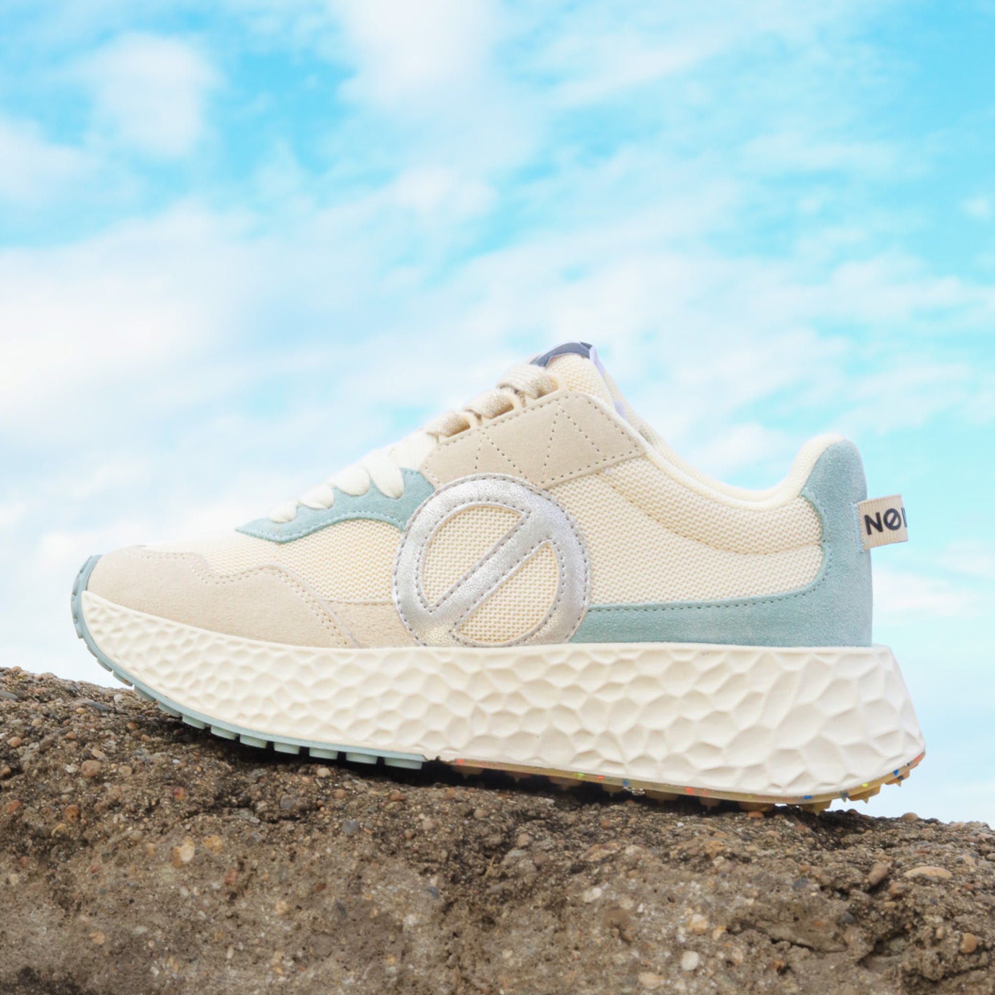 CARTER JOGGER -  BLANC CASSE/BLEU CIEL/ARGENT