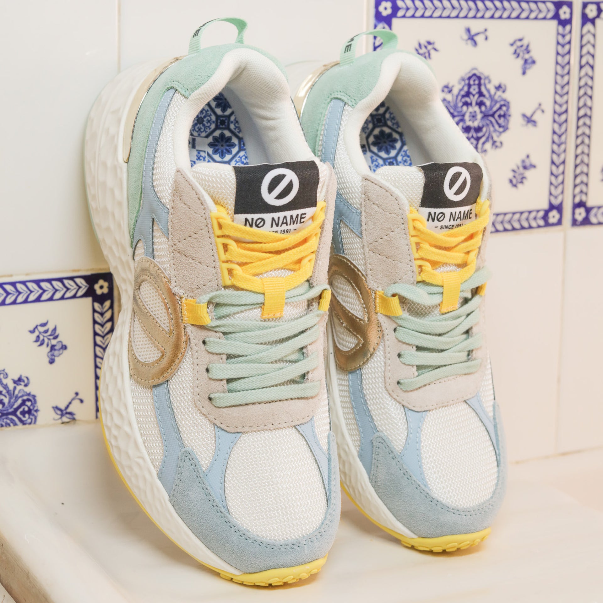 CARTER 2.0 RUNNER -  BLANC CASSE/BLEU/VERT