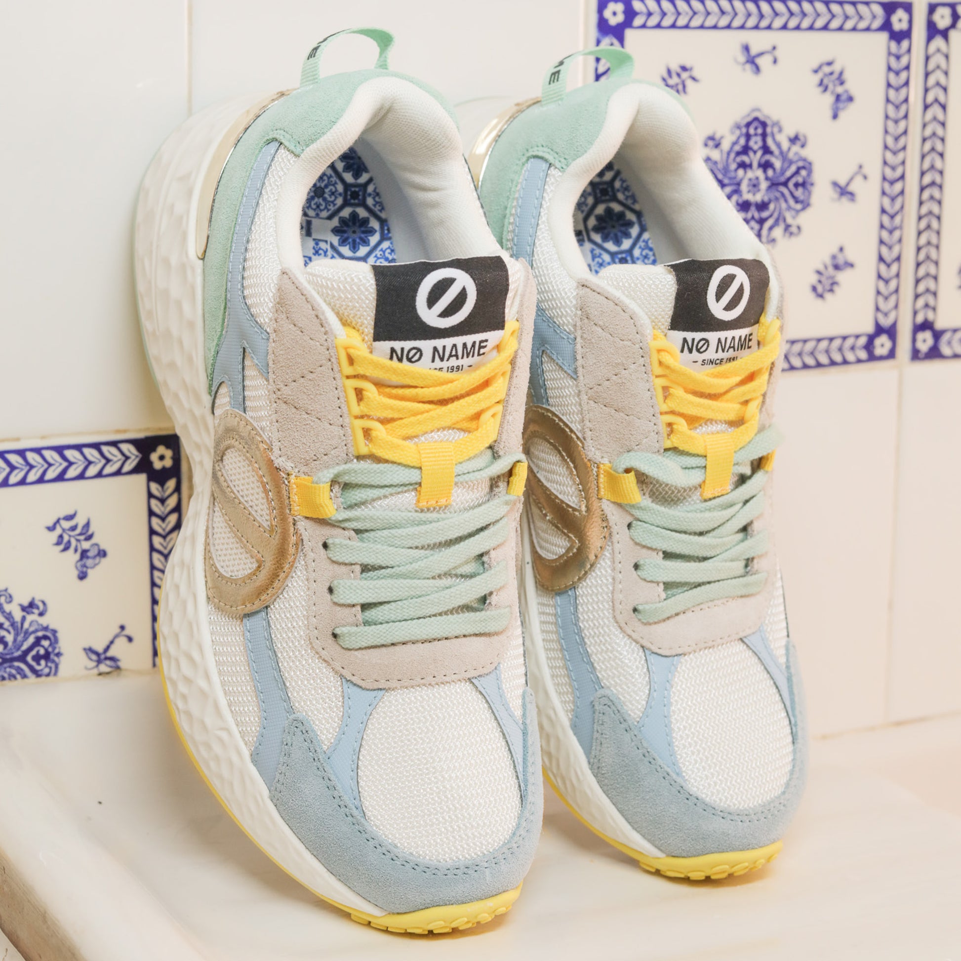 CARTER 2.0 RUNNER -  BLANC CASSE/BLEU/VERT