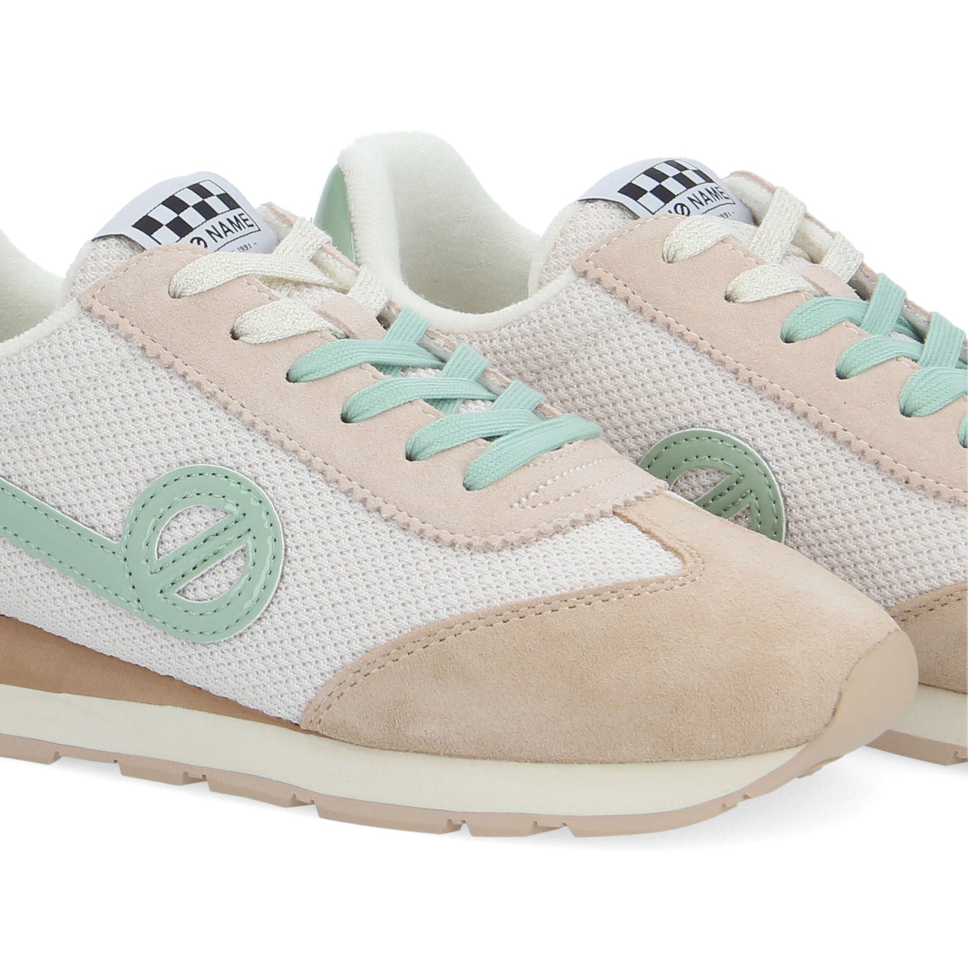 CITY RUN JOGGER -  BLANC CASSE/BEIGE/VERT