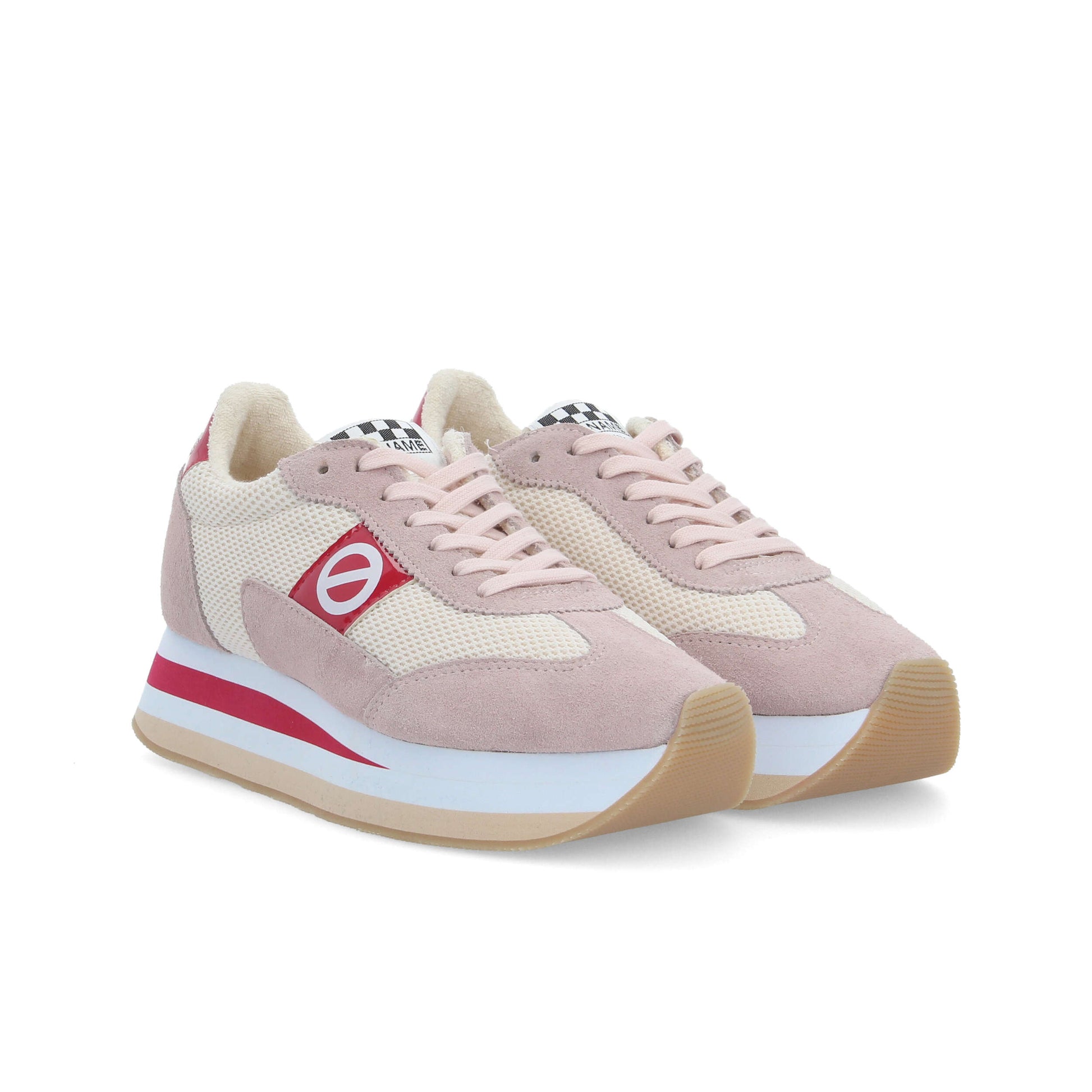 FLEX M JOGGER -  BLANC CASSE/ROSE/ROUGE