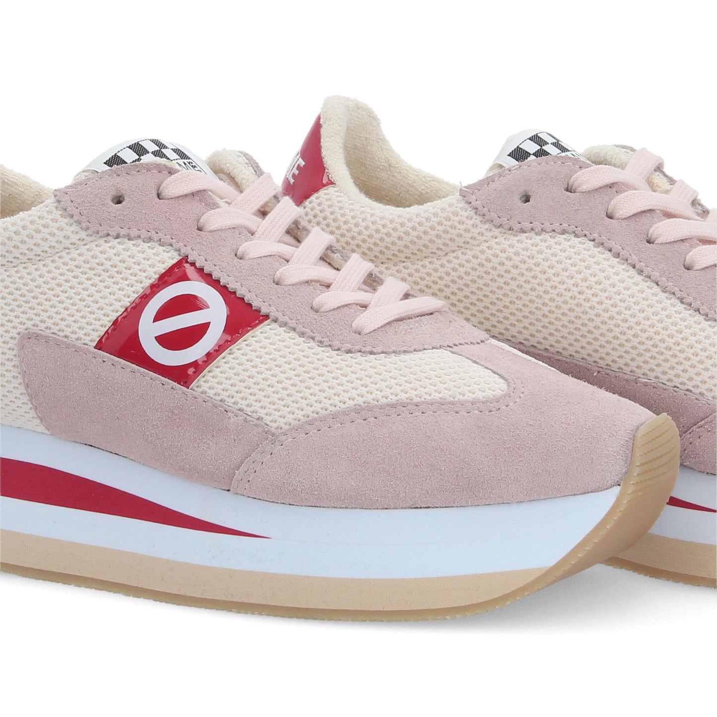 FLEX M JOGGER -  BLANC CASSE/ROSE/ROUGE