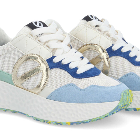 CARTER JOGGER -  BLANC CASSE/BLEU/VERT - Image principale
