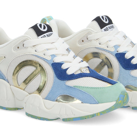 KRAZEE RUNNER -  BLEU CIEL/VERT/DORE - Image principale
