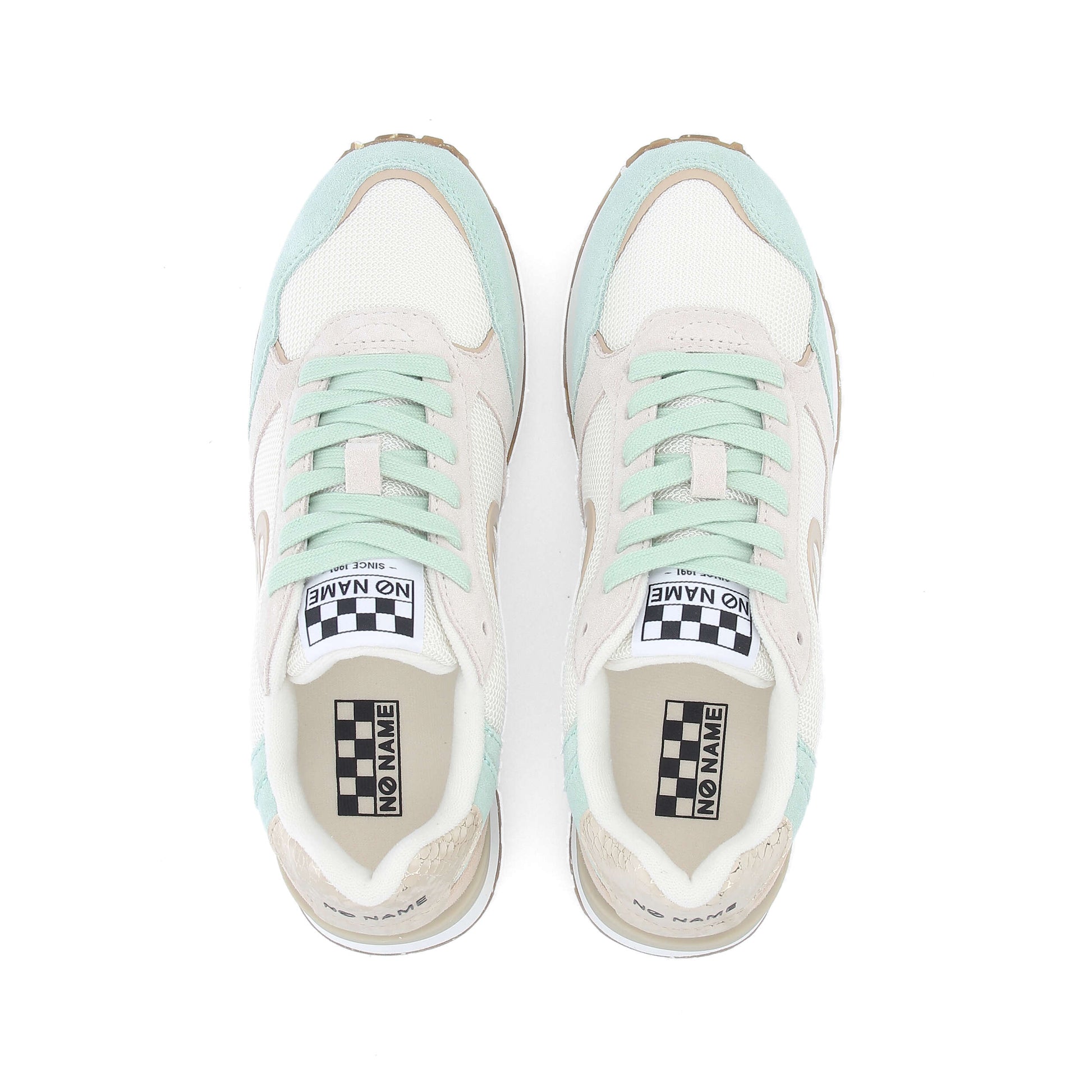 TOVA RUNNER -  BLANC CASSE/BEIGE/VERT
