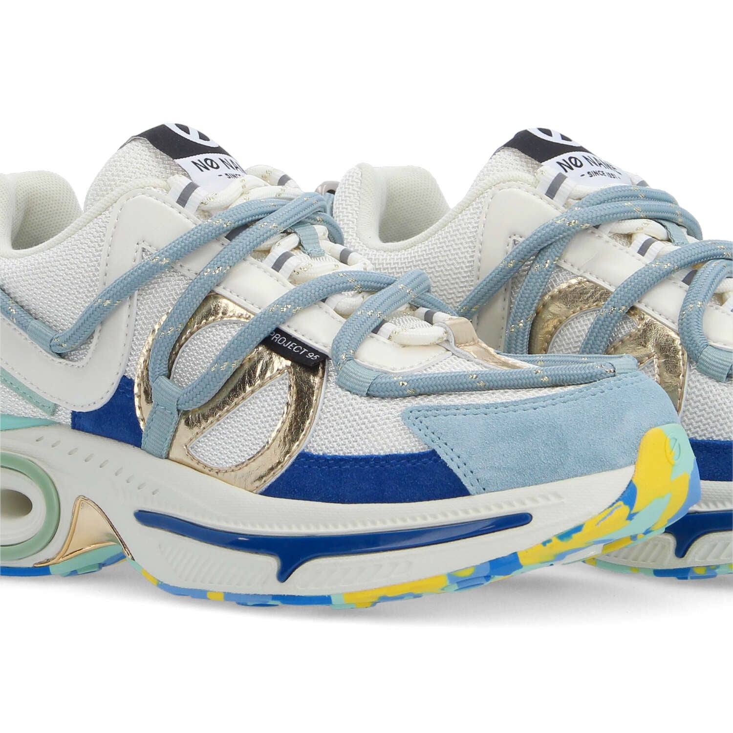 WILLO RUNNER -  BLEU/VERT/DORE