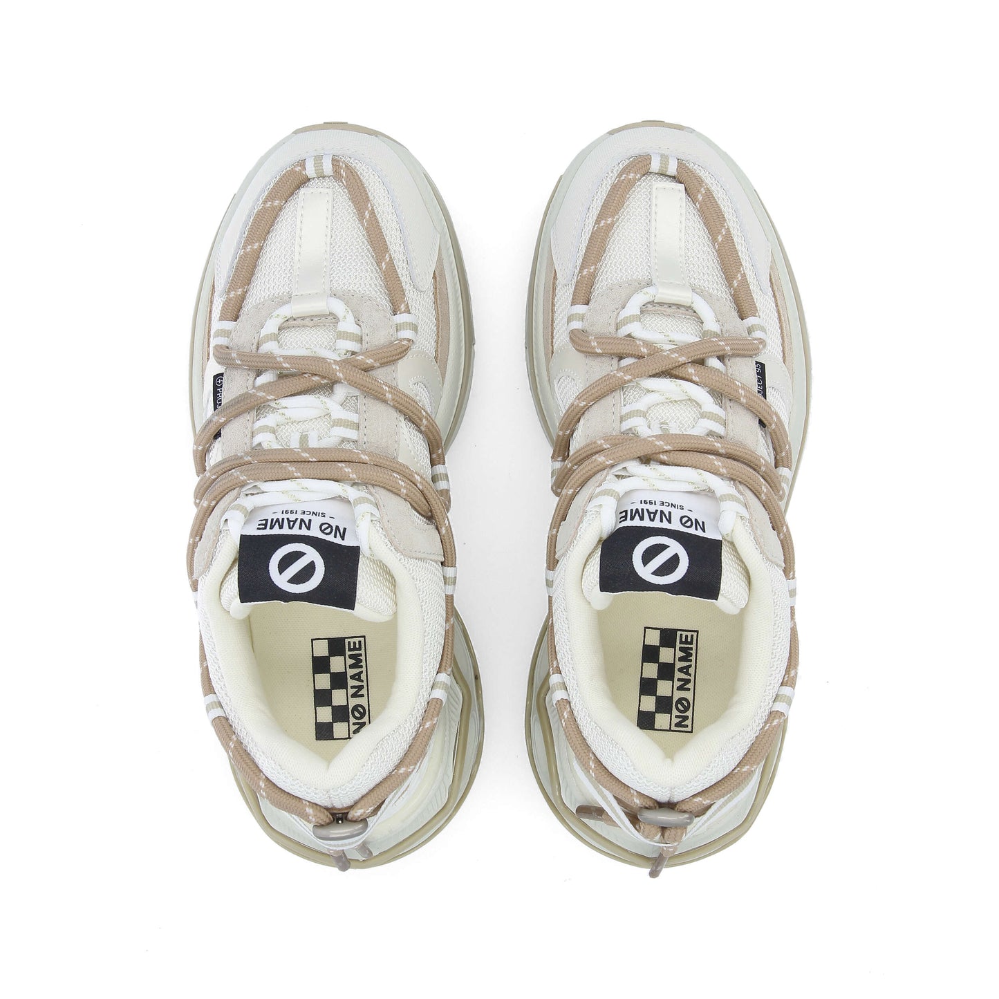 WILLO RUNNER -  BLANC CASSE/BEIGE/MARRON