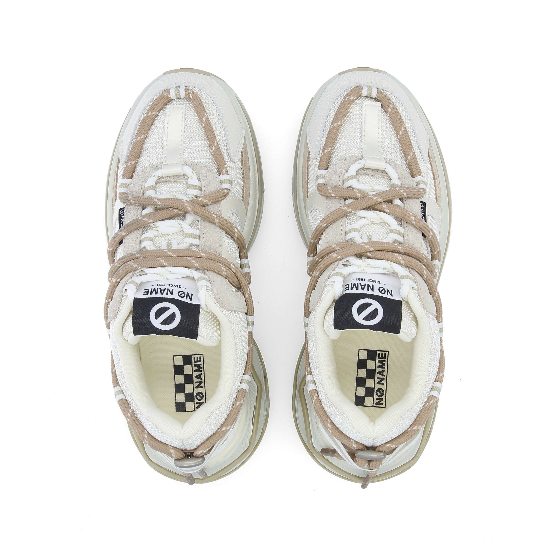 WILLO RUNNER -  BLANC CASSE/BEIGE/MARRON