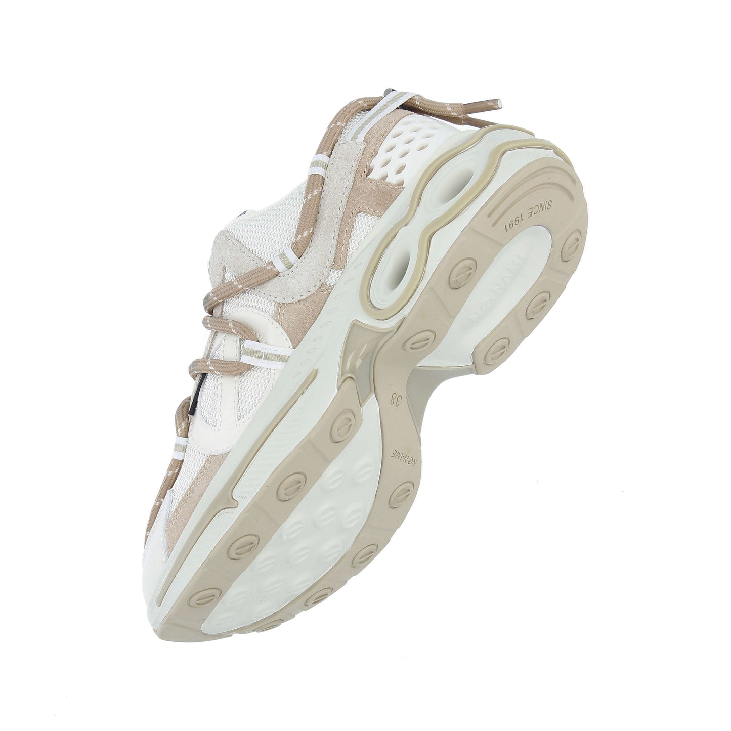 WILLO RUNNER -  BLANC CASSE/BEIGE/MARRON