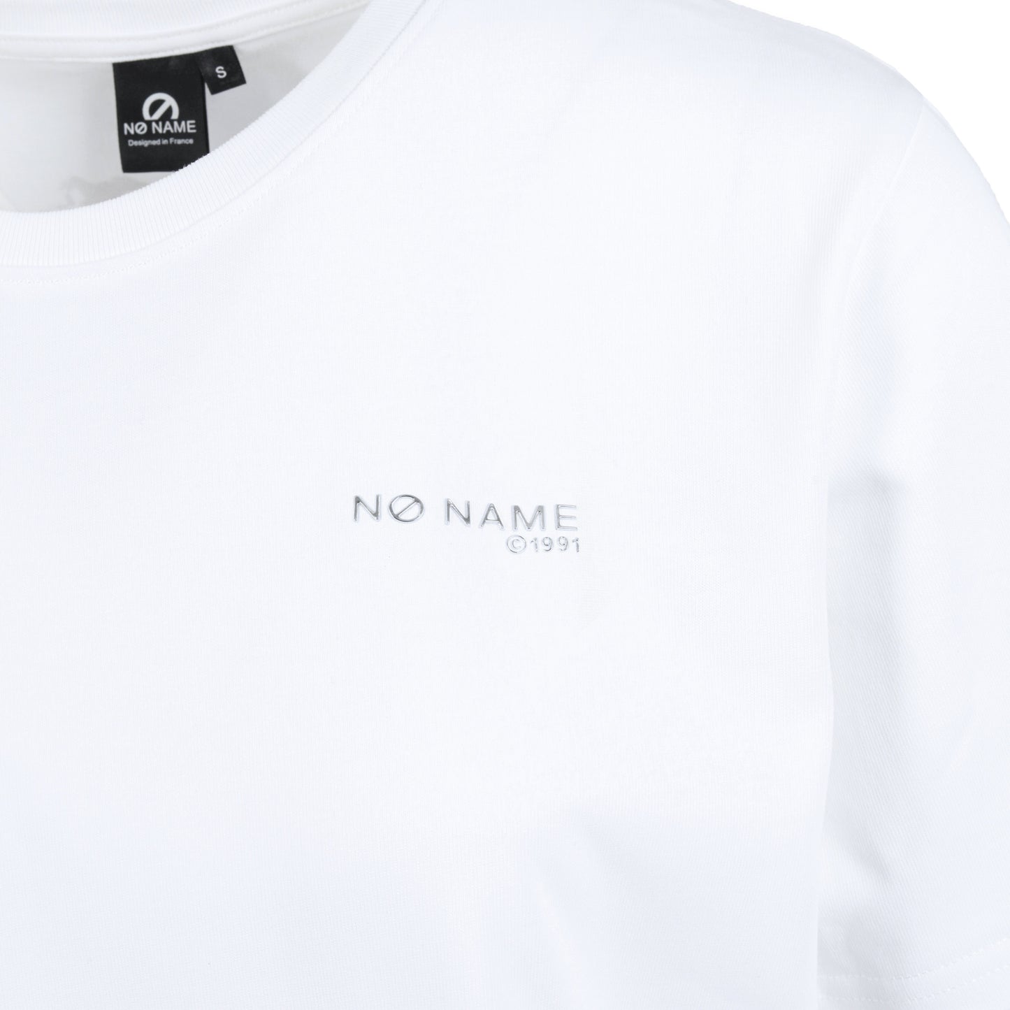 CARTER T SHIRT -  BLANC/ARGENT
