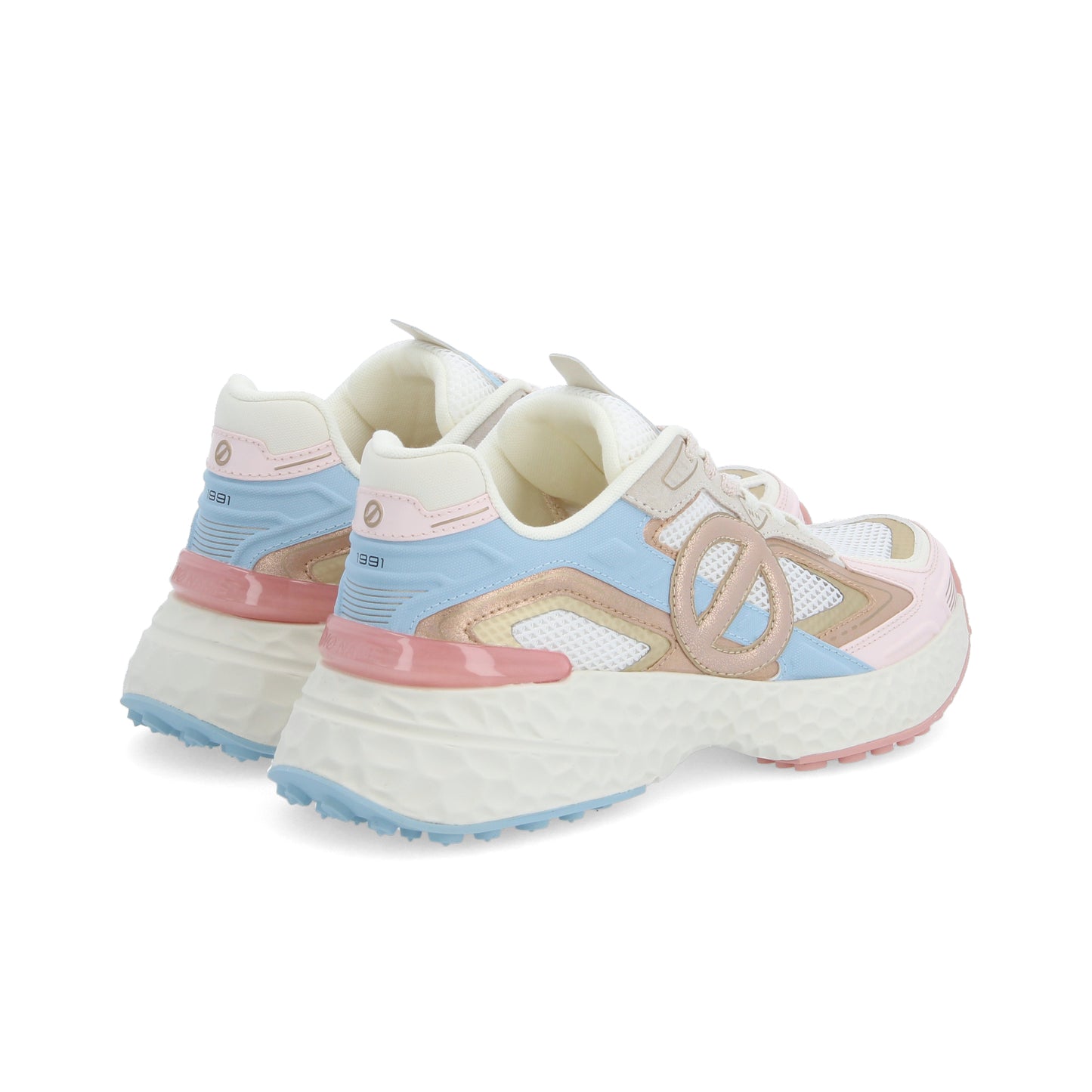 CARTER 2.0 TECH -  BLANC CASSE/ROSE/BLEU CIEL