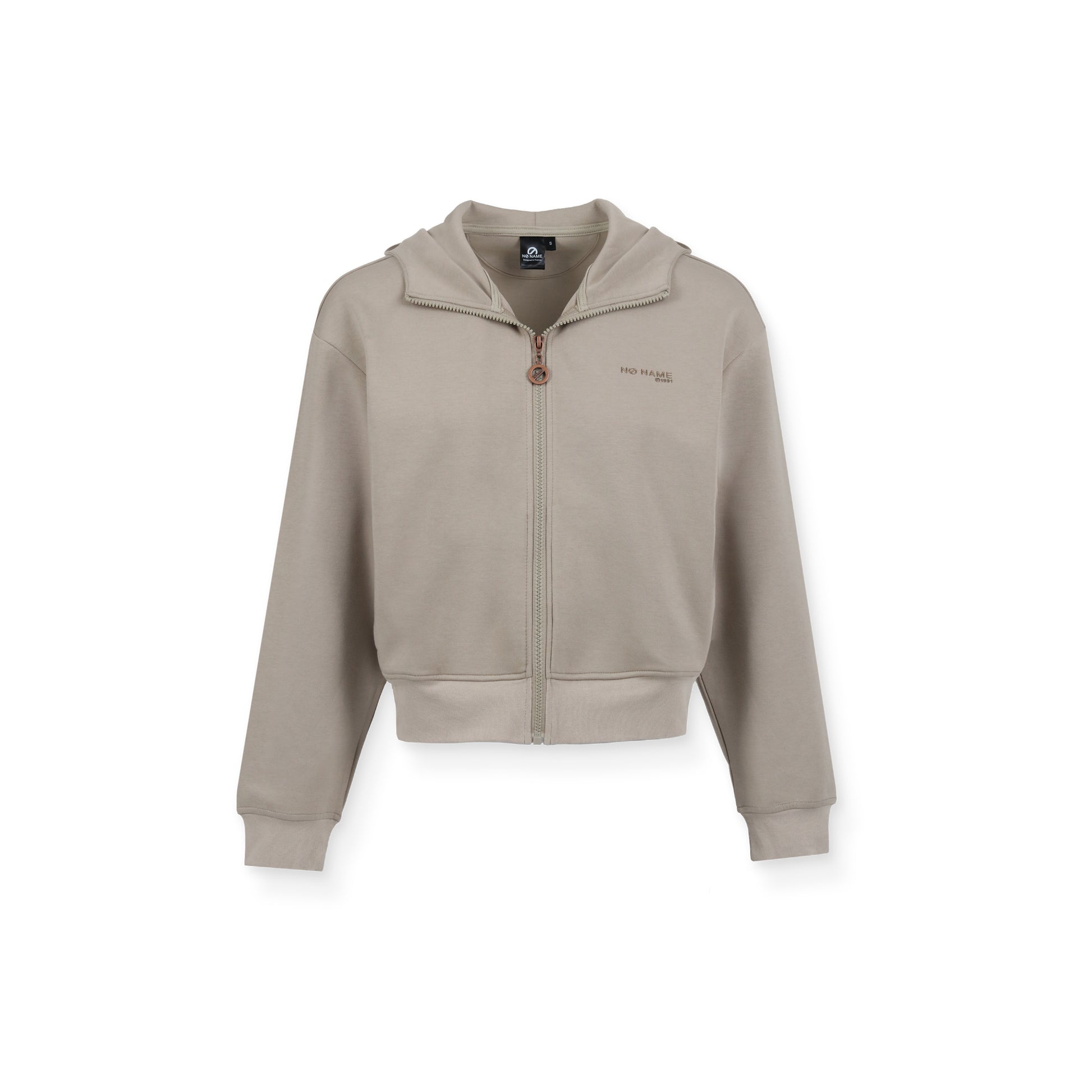 WILLO ZIP HOODIE W - BEIGE/GRIS