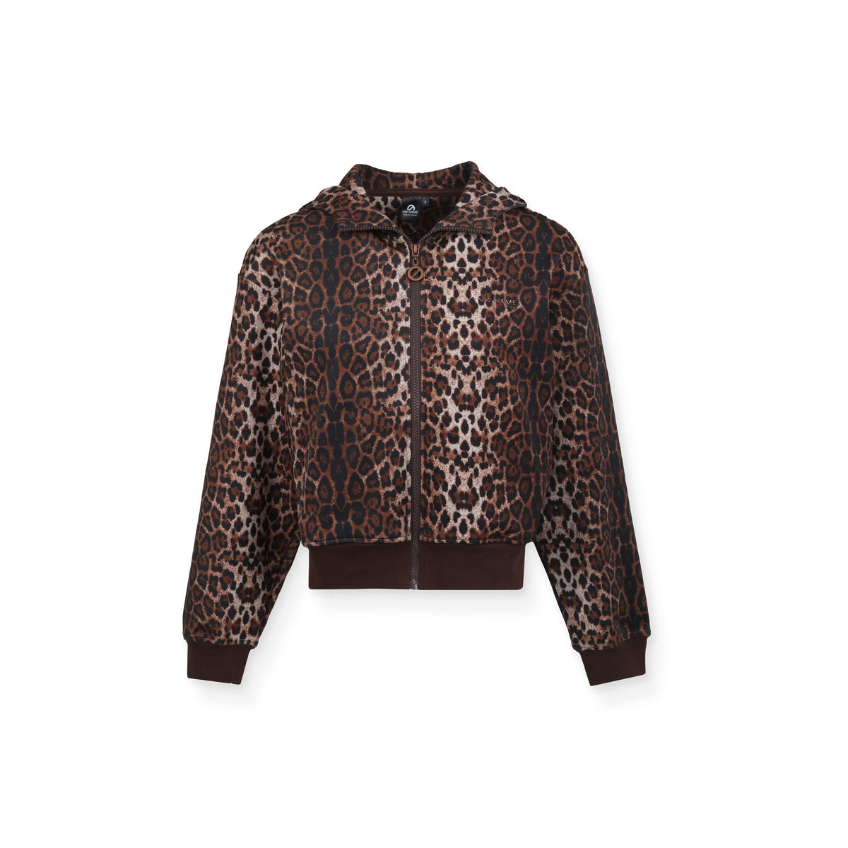 Willo Zip Hoodie - Marron/Imprimé Léopard